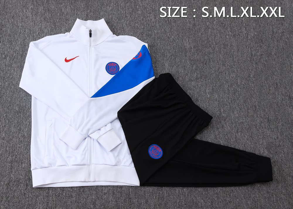 PSG 25/26 White Blue Training Jacket Kit Set Foto 2