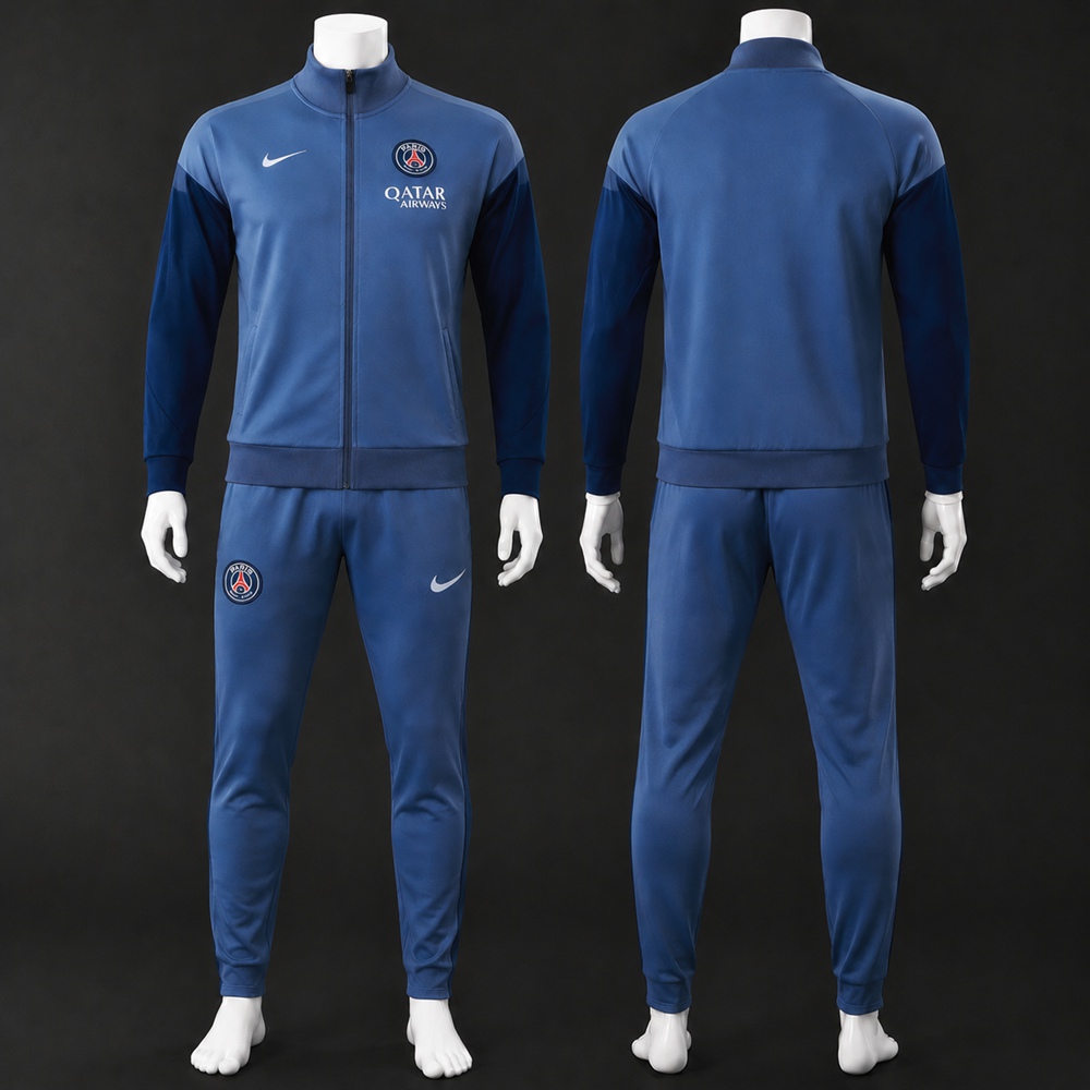 PSG 25/26 Light Blue Soccer Jacket Kit Set