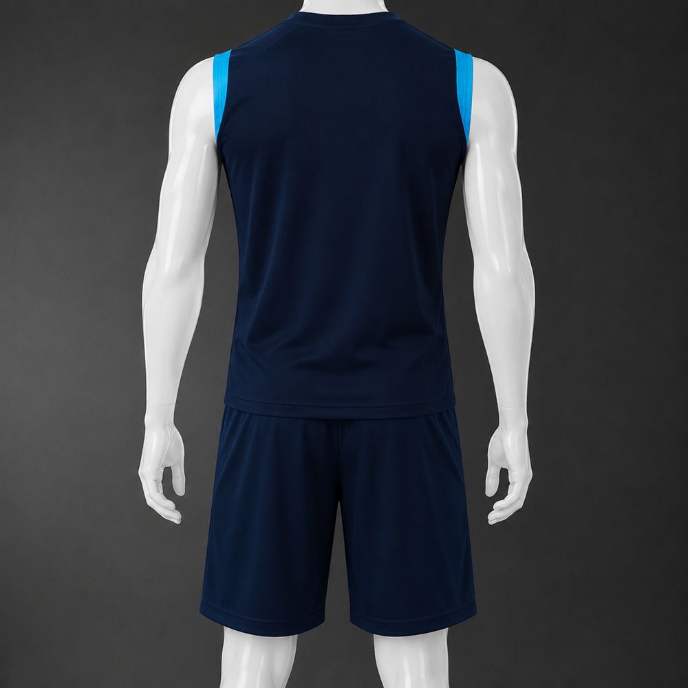 Olympique de Marseille 25/26 Dark Navy Light Blue Training Vest kit Foto 2