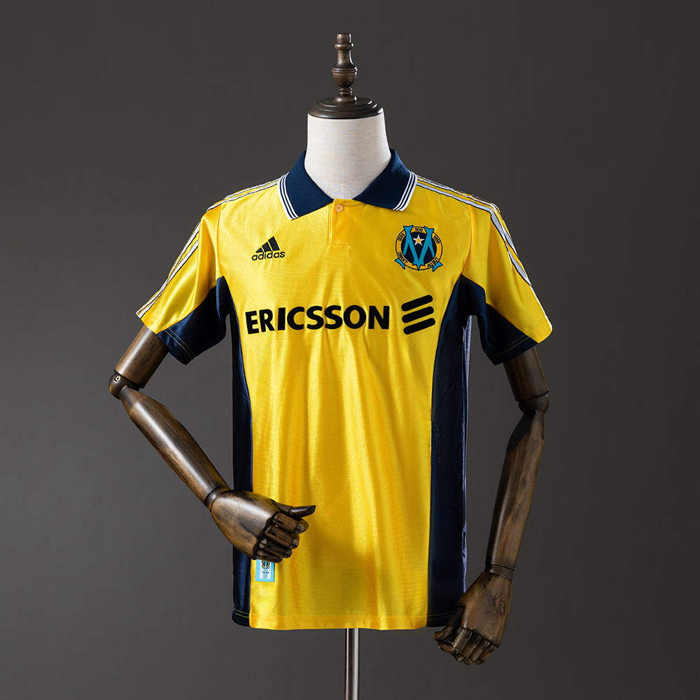 Olympique de Marseille 98/99 Away Retro Jersey Gold