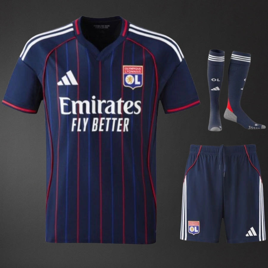 Olympique lyonnais 25/26 Away Full Kids Kit Jersey