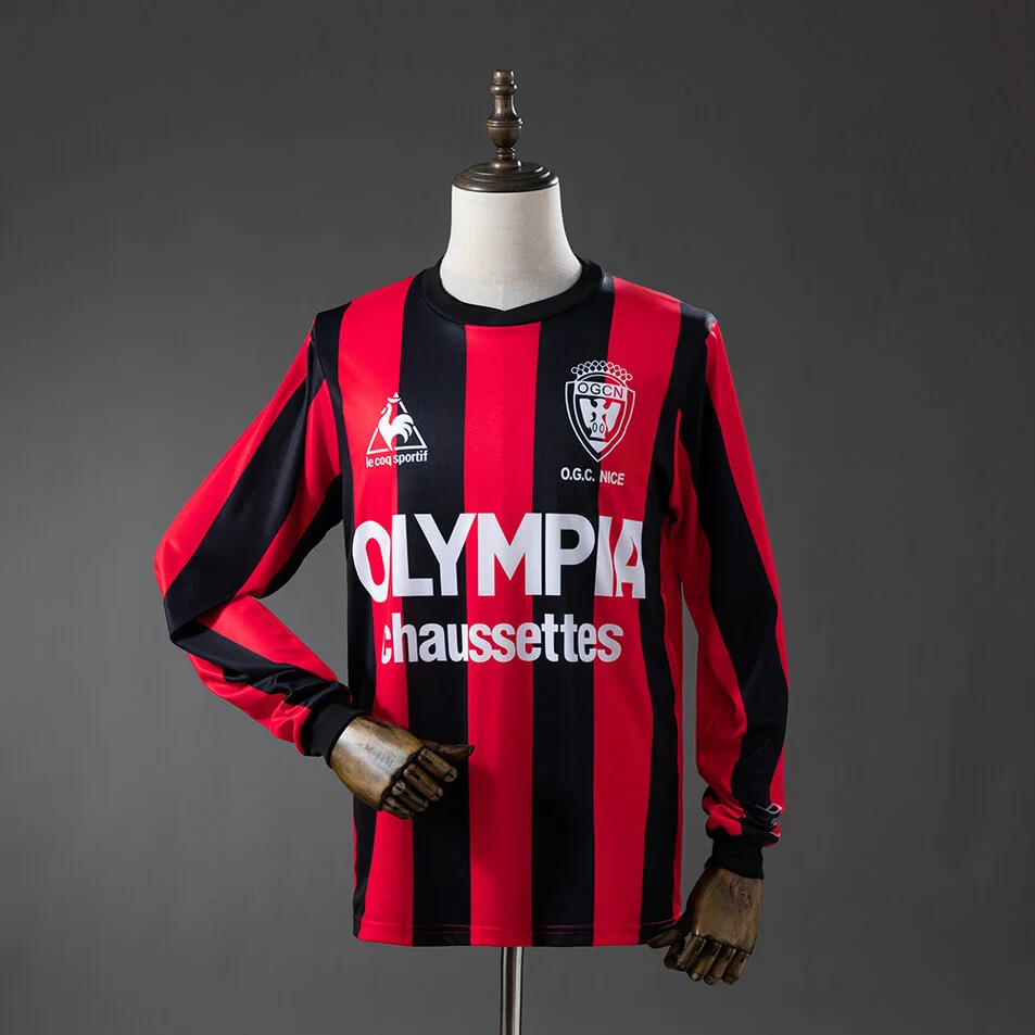OGC Nice 97/98 Home Long Sleeve Retro Jersey