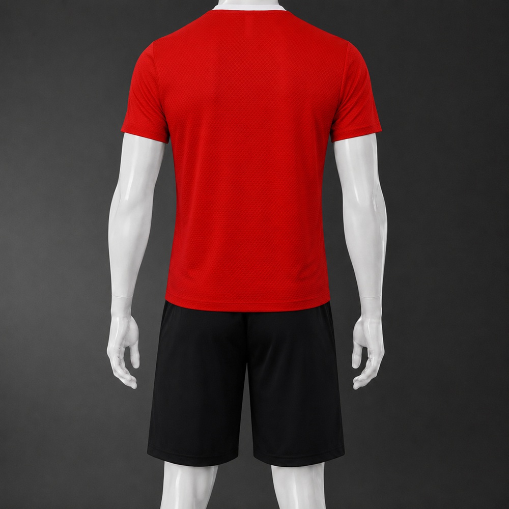 Manchester United 25/26 Red Black Short Sleeve Short Set Foto 2