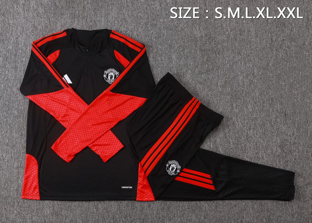 Manchester United 26/27 Black Red Half Zip Tracksuit Foto 2