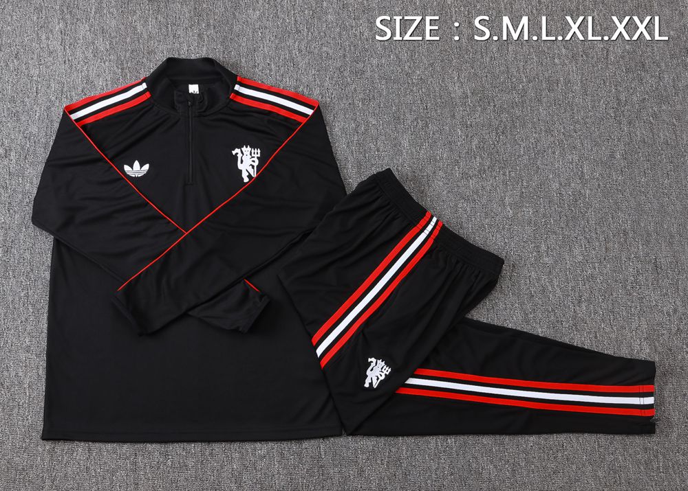 Manchester United 26/27 Black Retro Half Zip Tracksuit Foto 2