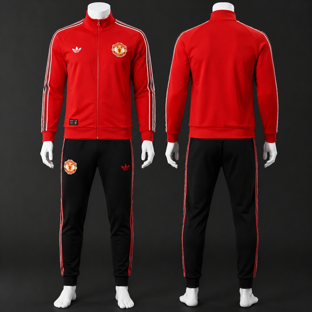 Manchester United 25/26 Red Black Jacket Kit
