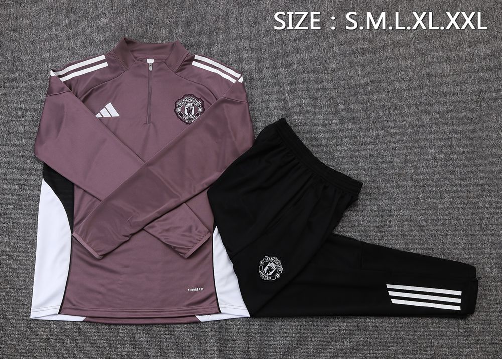 Manchester United 25/26 Purple Black Half Zip Tracksuit Foto 2