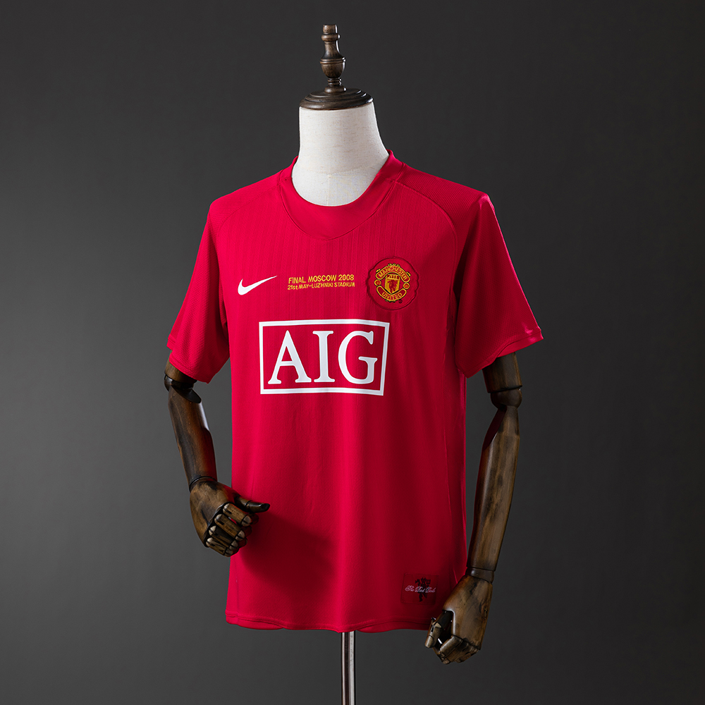 Manchester United 07/08 Home Champions League Edition (League Edition Optional)  Retro Jersey
