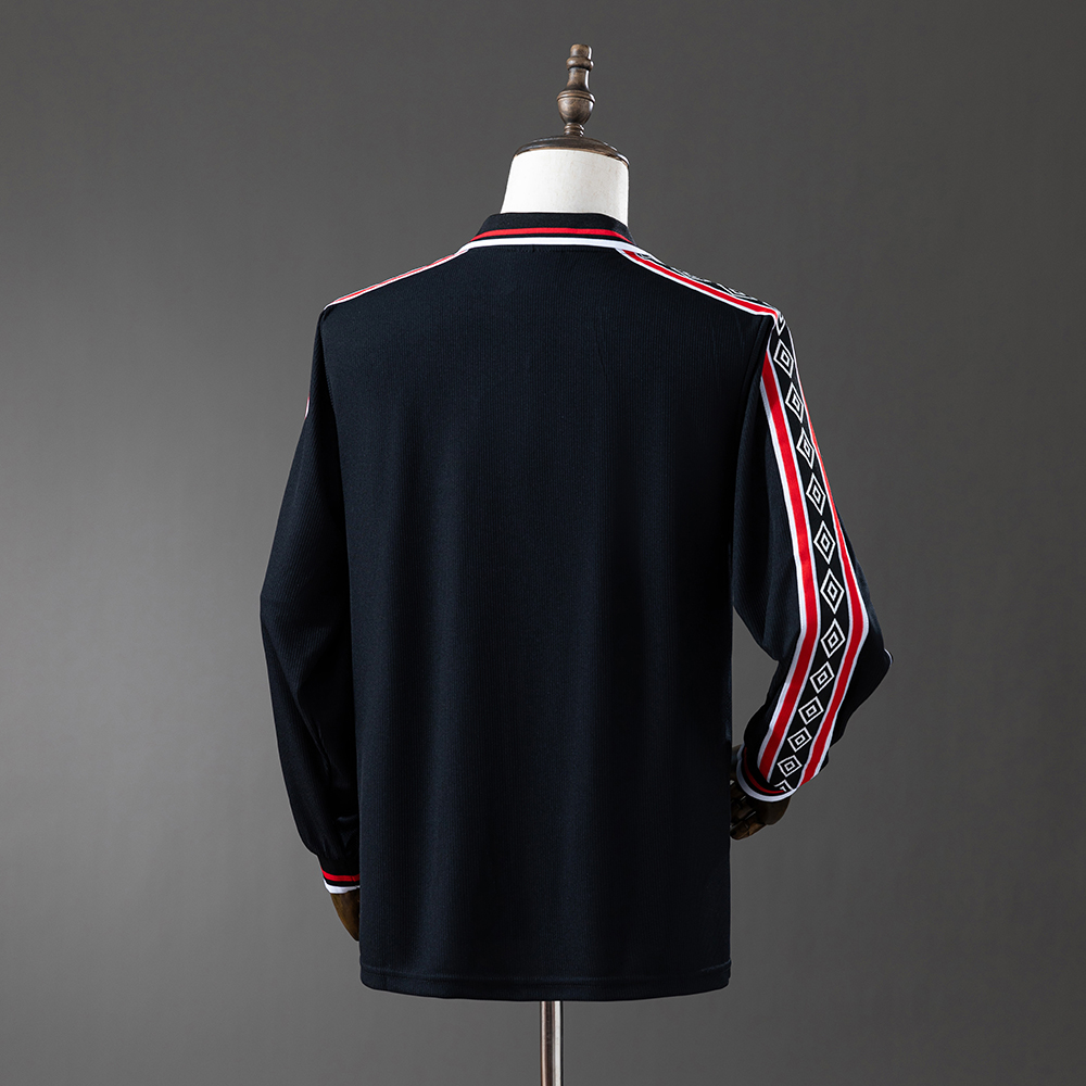 Manchester United 98/99 Black Long Sleeve Retro Jersey Foto 2
