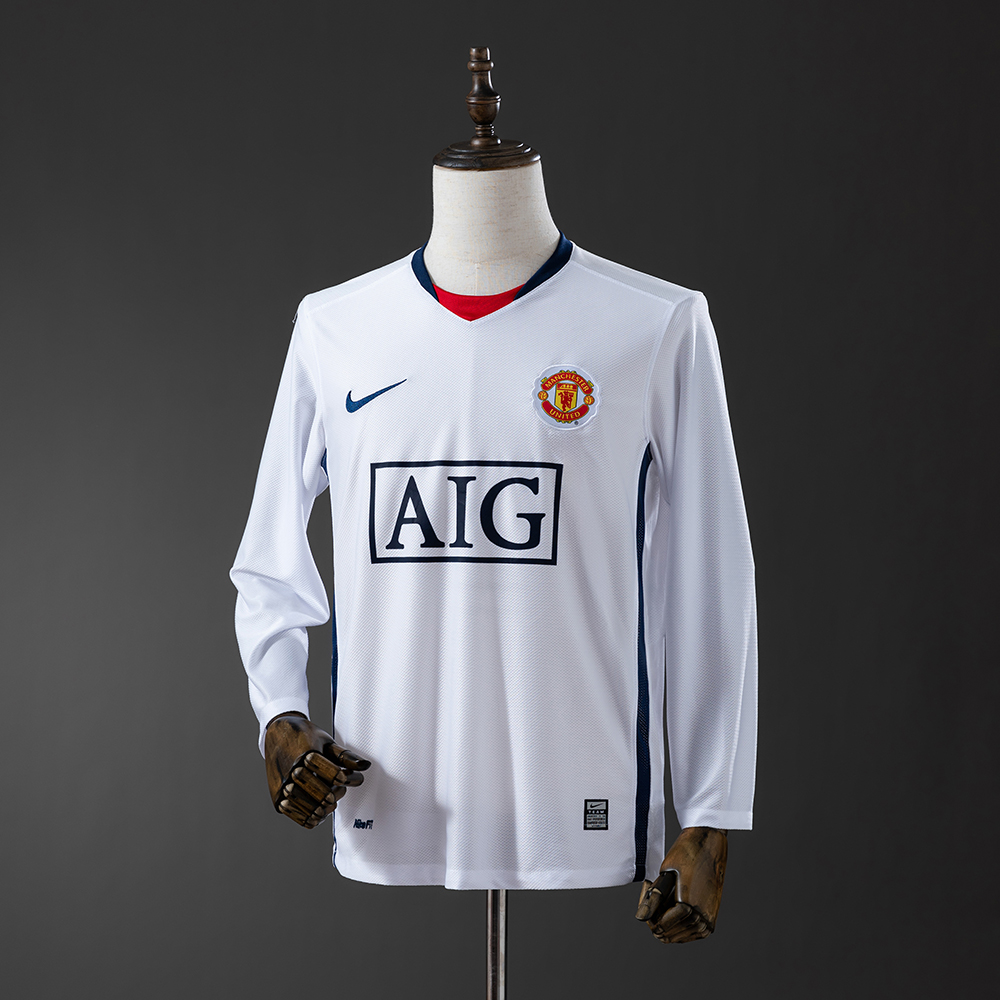 Manchester United 08/09 Away League Edition Long Sleeve Retro Jersey