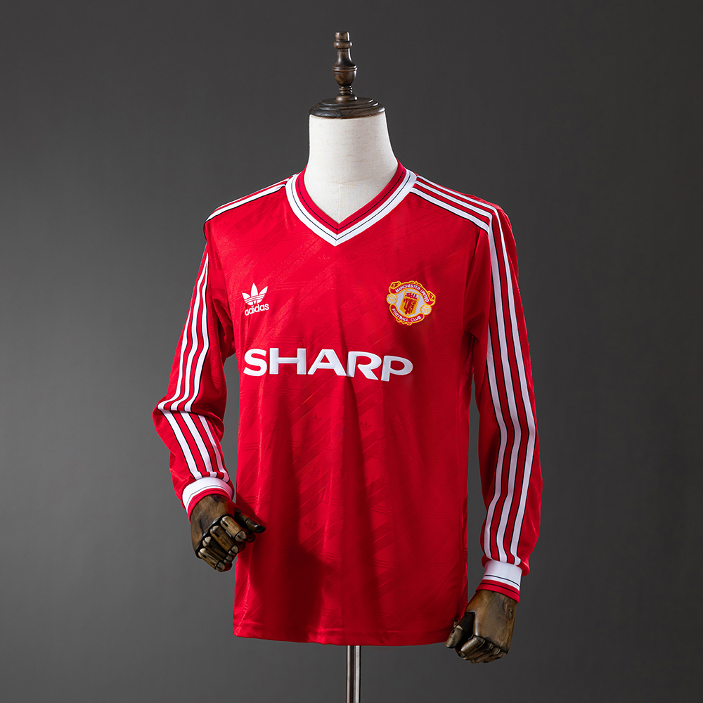 Manchester United 86/88 Home Long Sleeve Retro Jersey