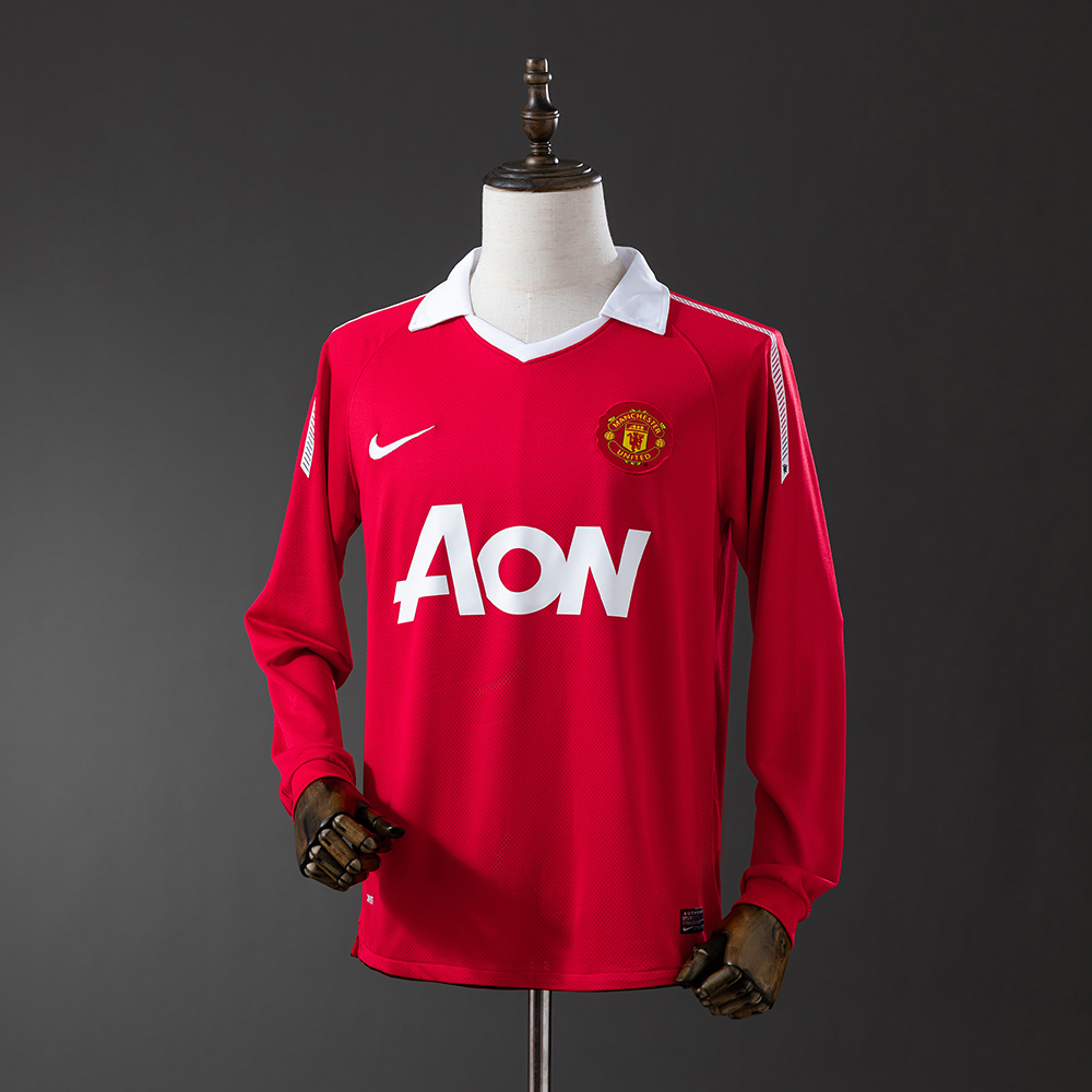 Manchester United 10/11 Home Long Sleeve Retro Jersey