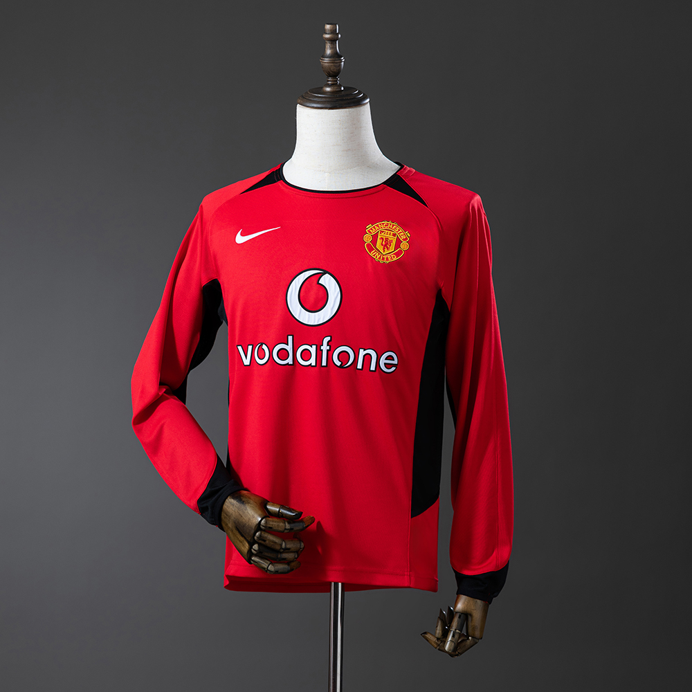 Manchester United 02/04 Home Long Sleeve Retro Jersey