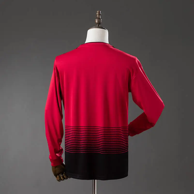 Manchester United 18/19 Home Retro Long Sleeve Jersey Foto 2