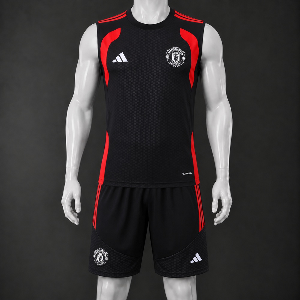 Manchester United 26/27 Black Red Training Vest Set