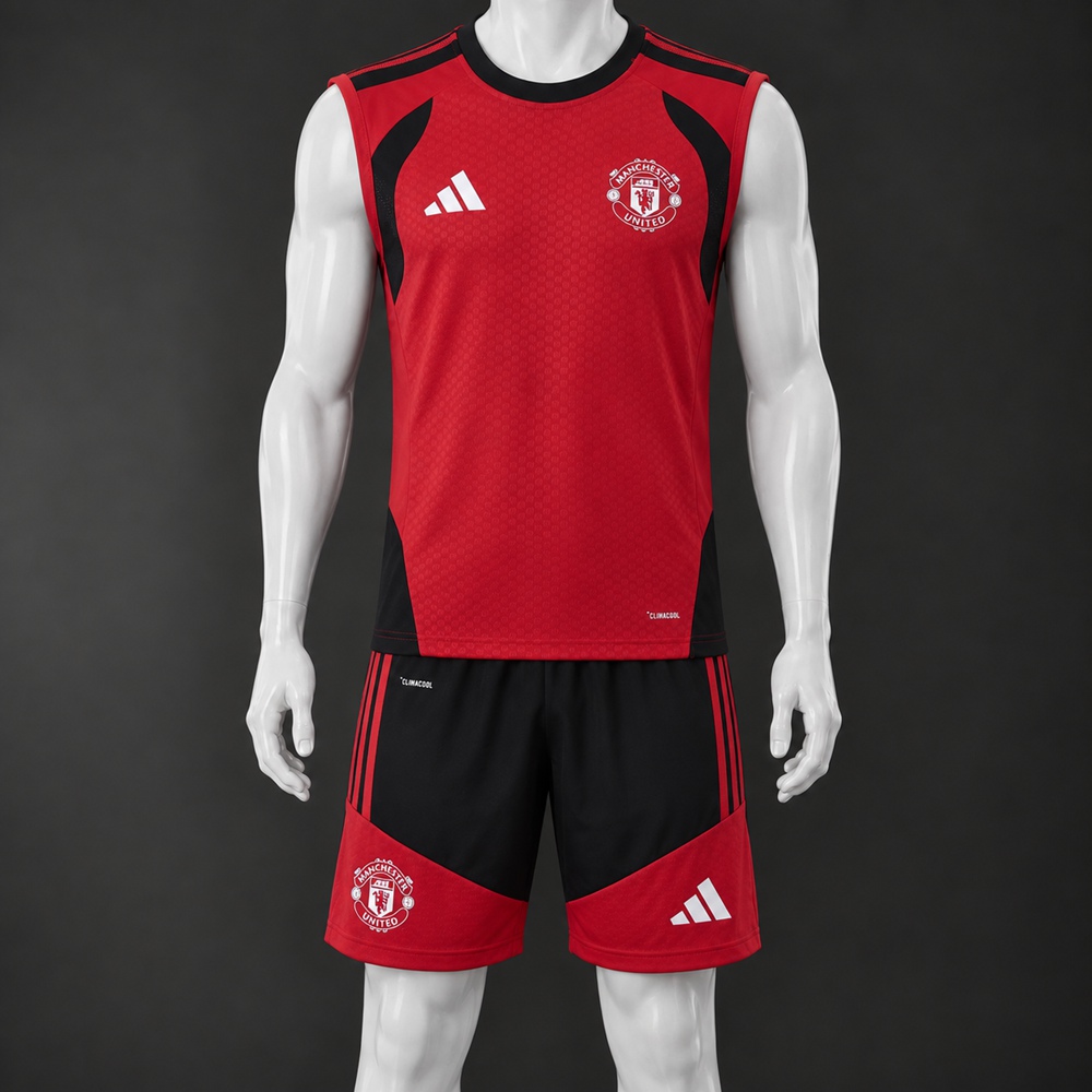 Manchester United 26/27 Red Black Training Vest Set