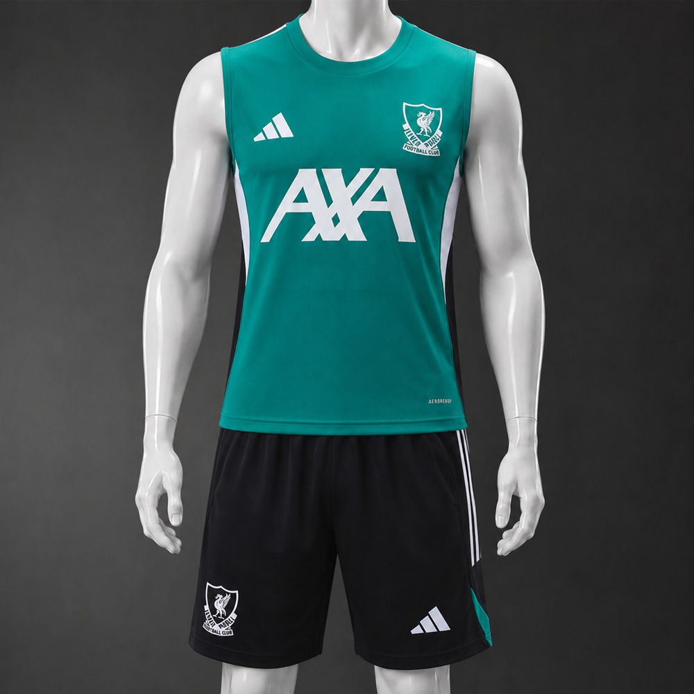 Liverpool 25/26 Green Black Training Vest kit