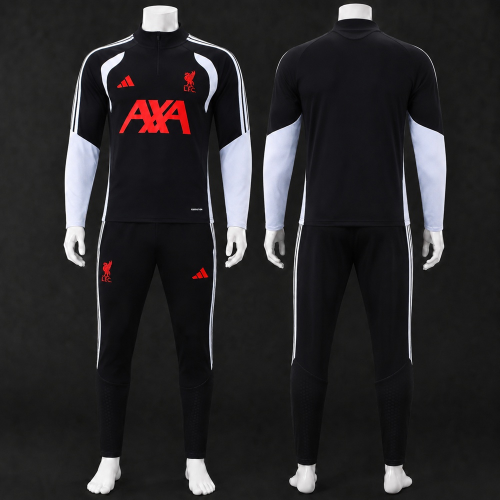 Liverpool 26/27 Black White Red Half Zip Tracksuit Foto 2