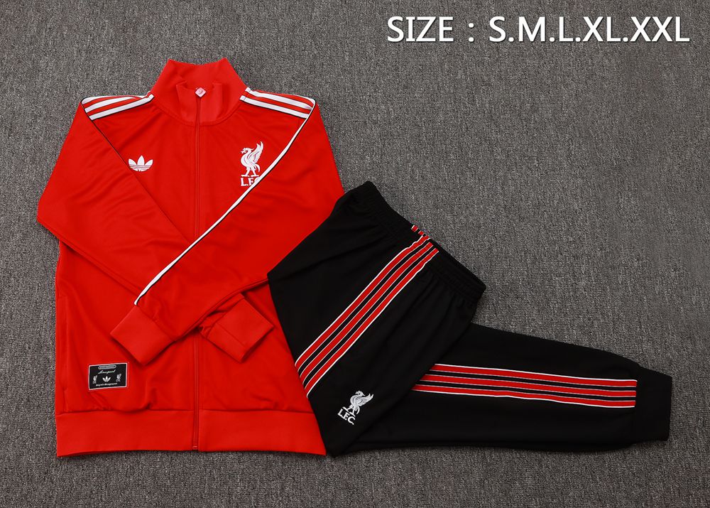 Liverpool 25/26 Red Black Retro Jacket Kit Foto 2