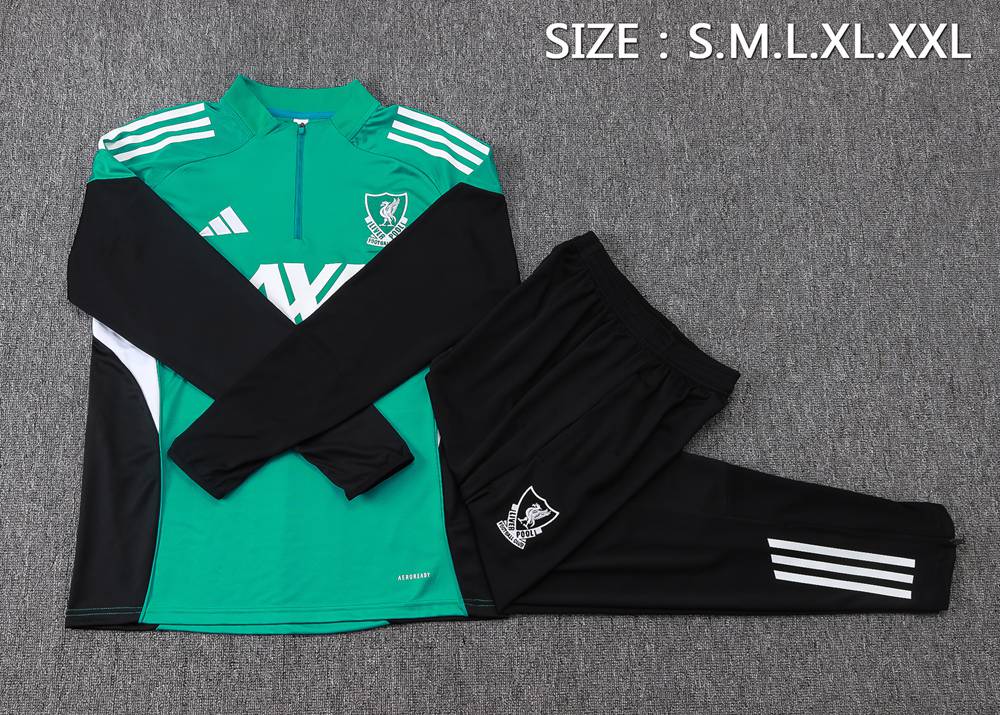Liverpool 25/26 Teal Black Half Zip Tracksuit Foto 2