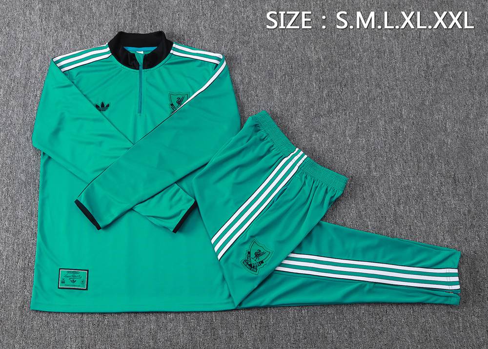 Liverpool 25/26 Vintage Teal Half Zip Tracksuit Foto 2