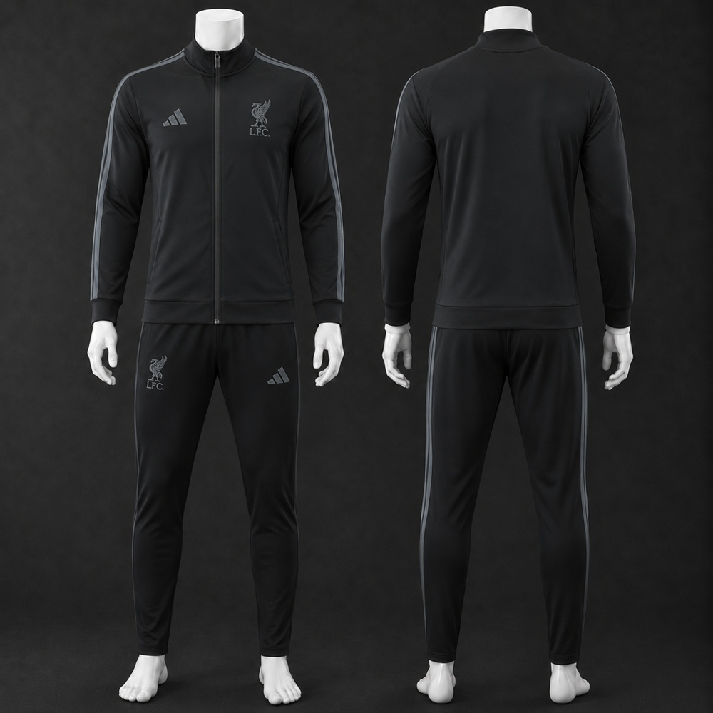 Liverpool 26/27 Black Dark Gray Jacket Kit