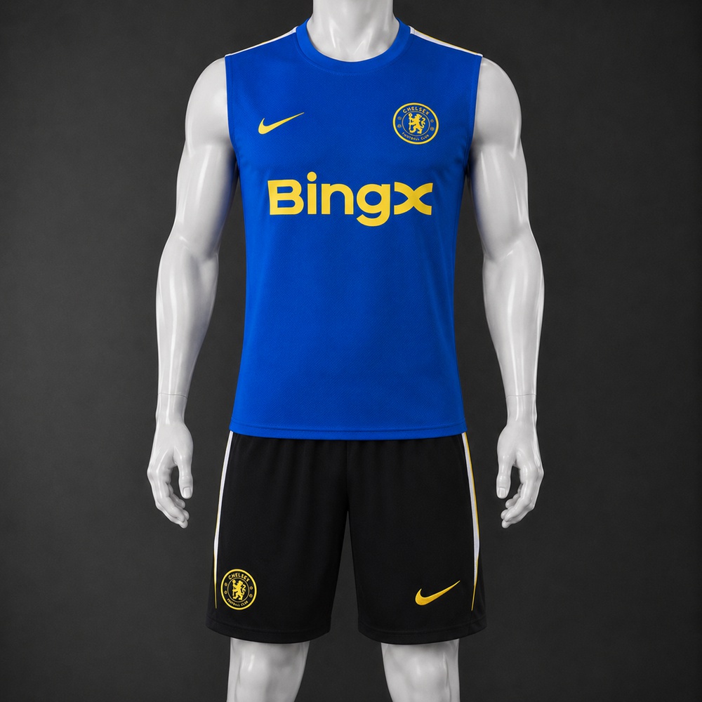 Chelsea 2627 Blue Black Training Vest kit
