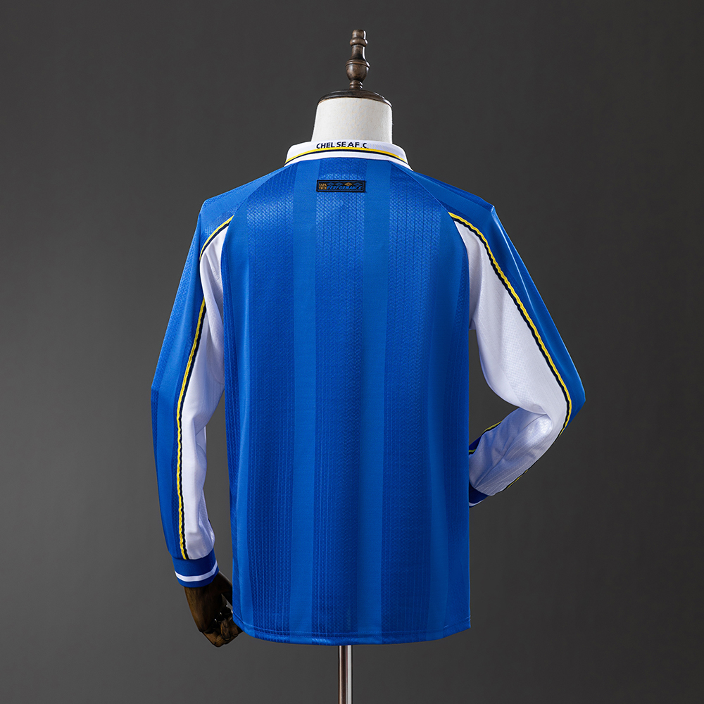 Chelsea 97/99 Home Long Sleeve Retro Jersey Foto 2