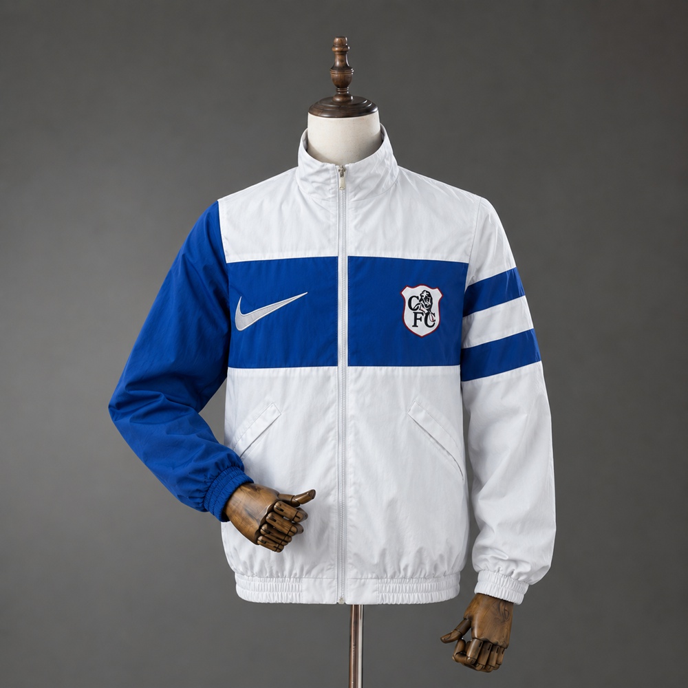 Chelsea 26/27 Full Zip Jacket - White and Blue
