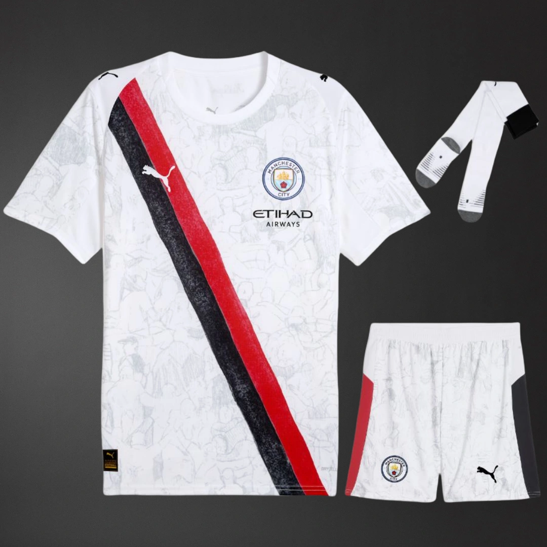 Manchester City 25/26 SUPER CITY SPECIAL EDITION KIT BY KIDSUPER Full kids kit Jersey