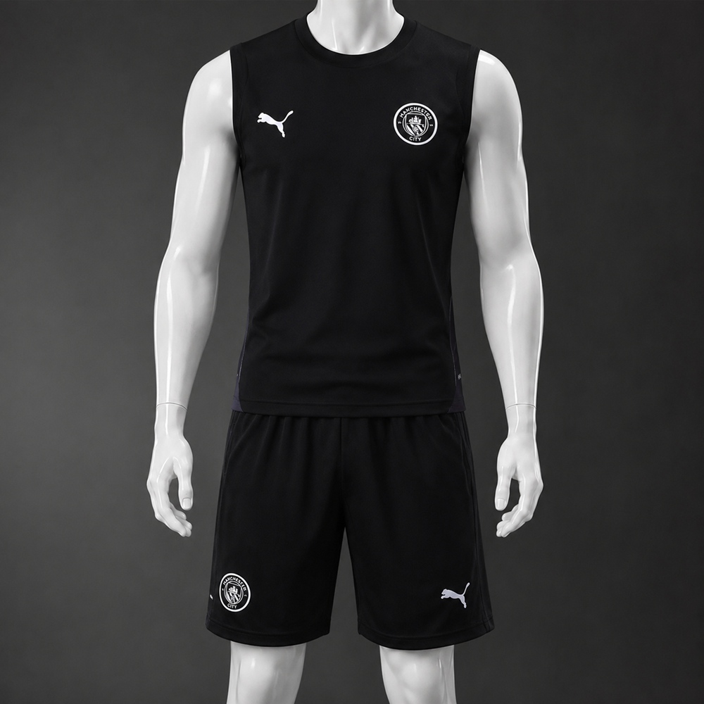 Manchester City 25/26 Black White Training Vest kit