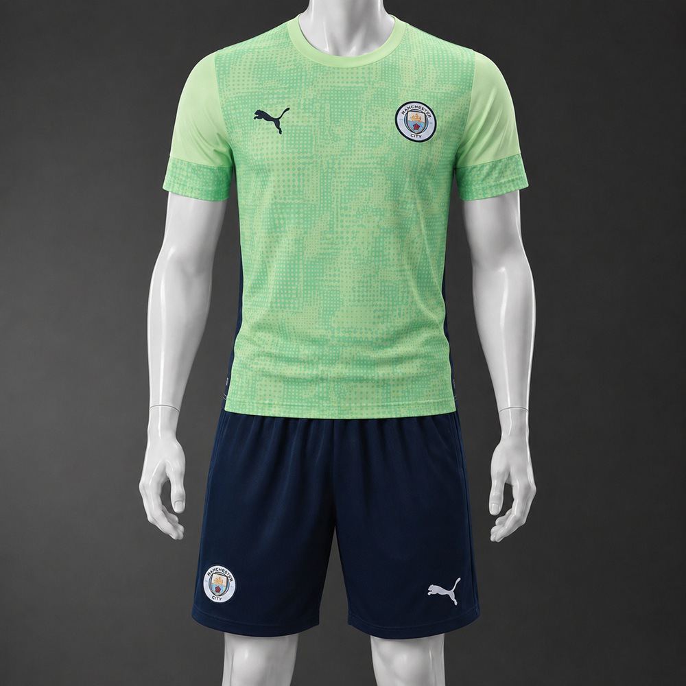 Manchester City 25/26 Mint Navy Short Sleeve Short Set