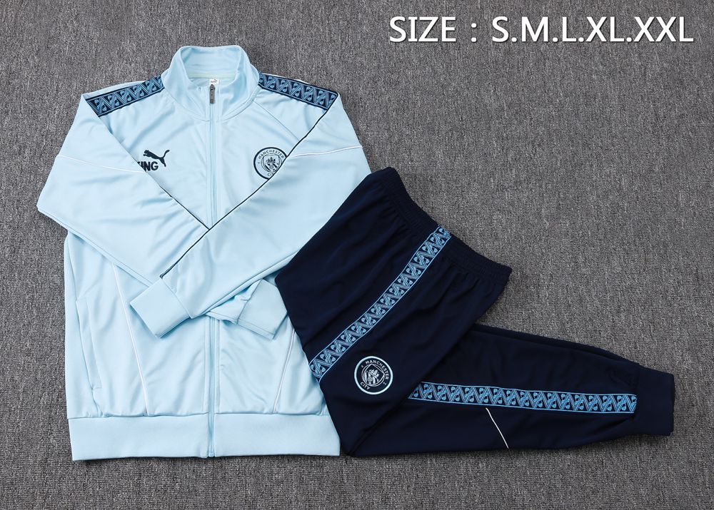 Manchester City 25/26 Light Blue Football Jacket Kit Set Foto 2