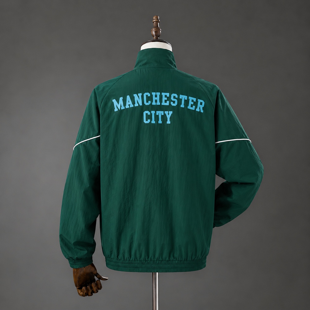 Manchester City 25/26 Full Zip Jacket - Dark Green Foto 2