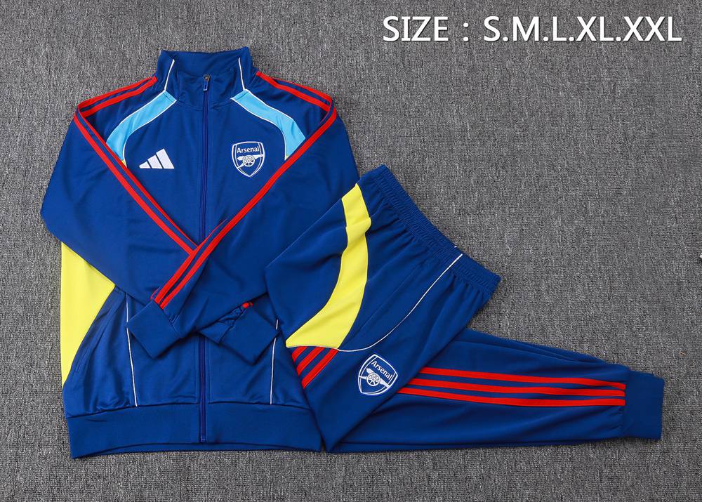 Arsenal 25/26 Royal Blue Football Jacket Kit Set Foto 2