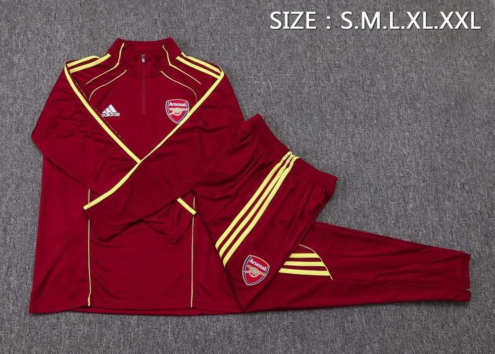 Arsenal 25/26 Red Yellow Half Zip Tracksuit Foto 2