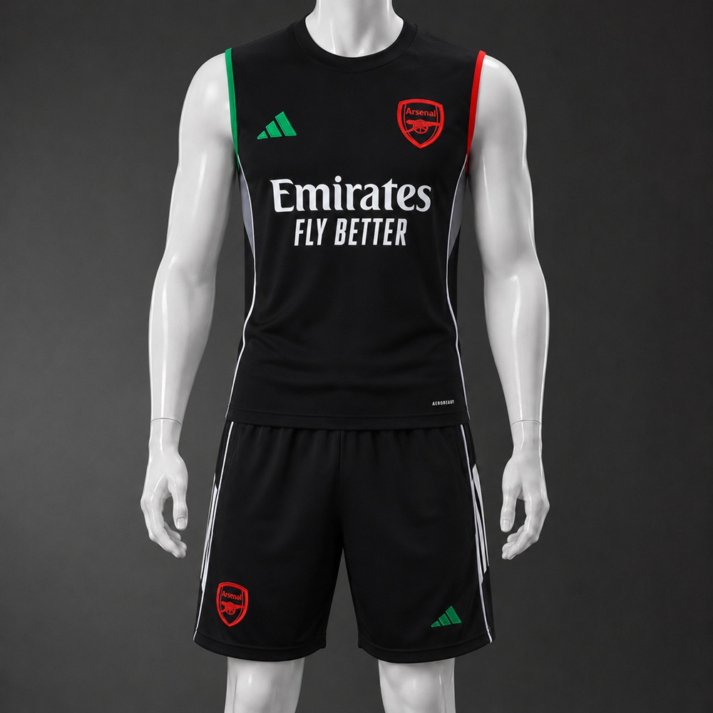 Arsenal 25/26 Black Red Green Training Vest kit