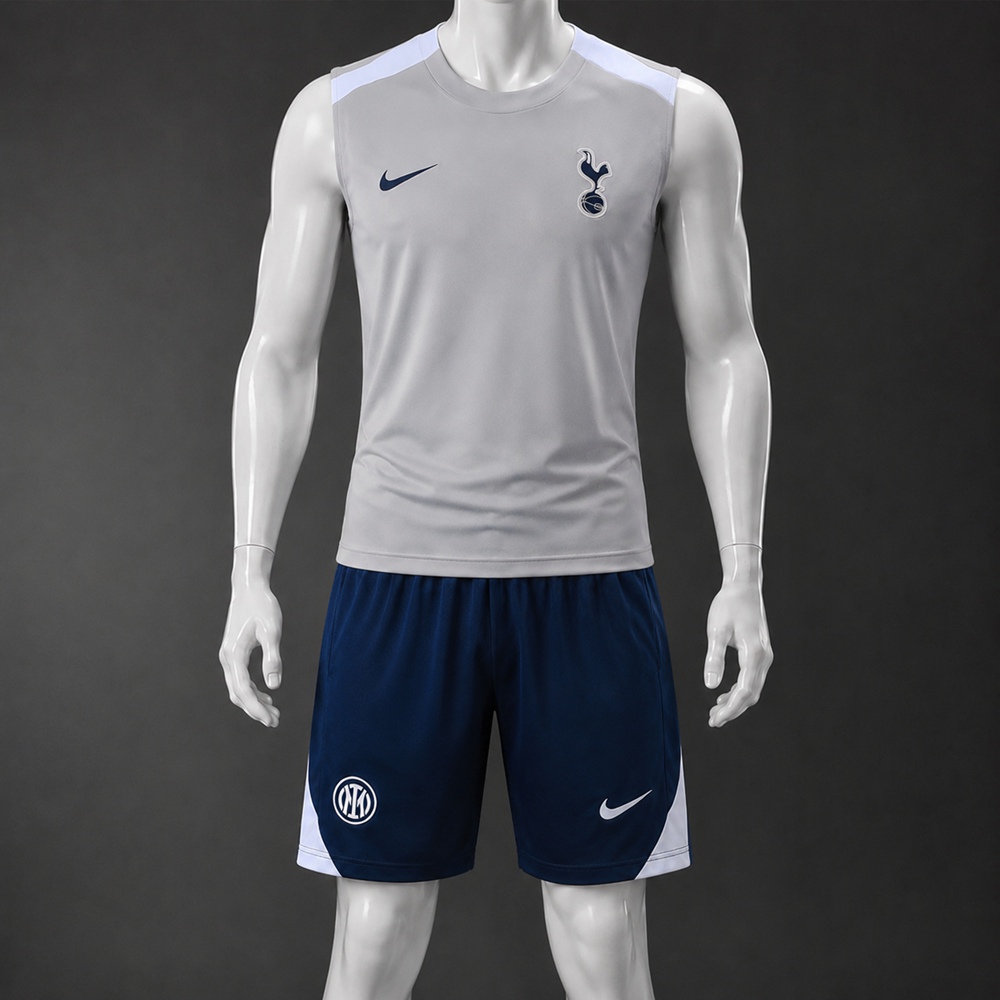 Tottenham 25/26 Gray Navy Training Vest kit