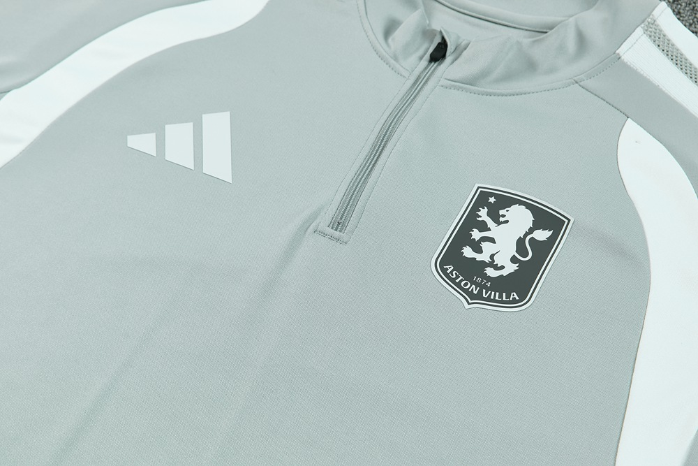 Aston Villa 26/27 Light Grey Navy Blue Claret Long Sleeved Training Kit Foto 2