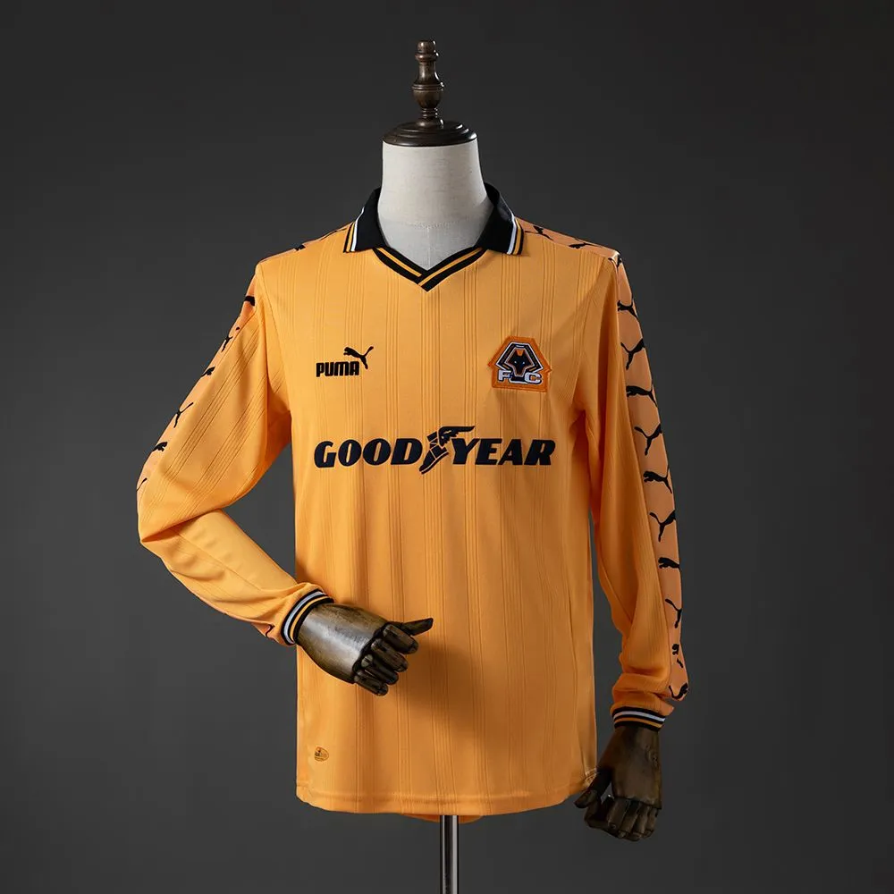 Wolves 86/88 Away Long sleeve Retro Jersey