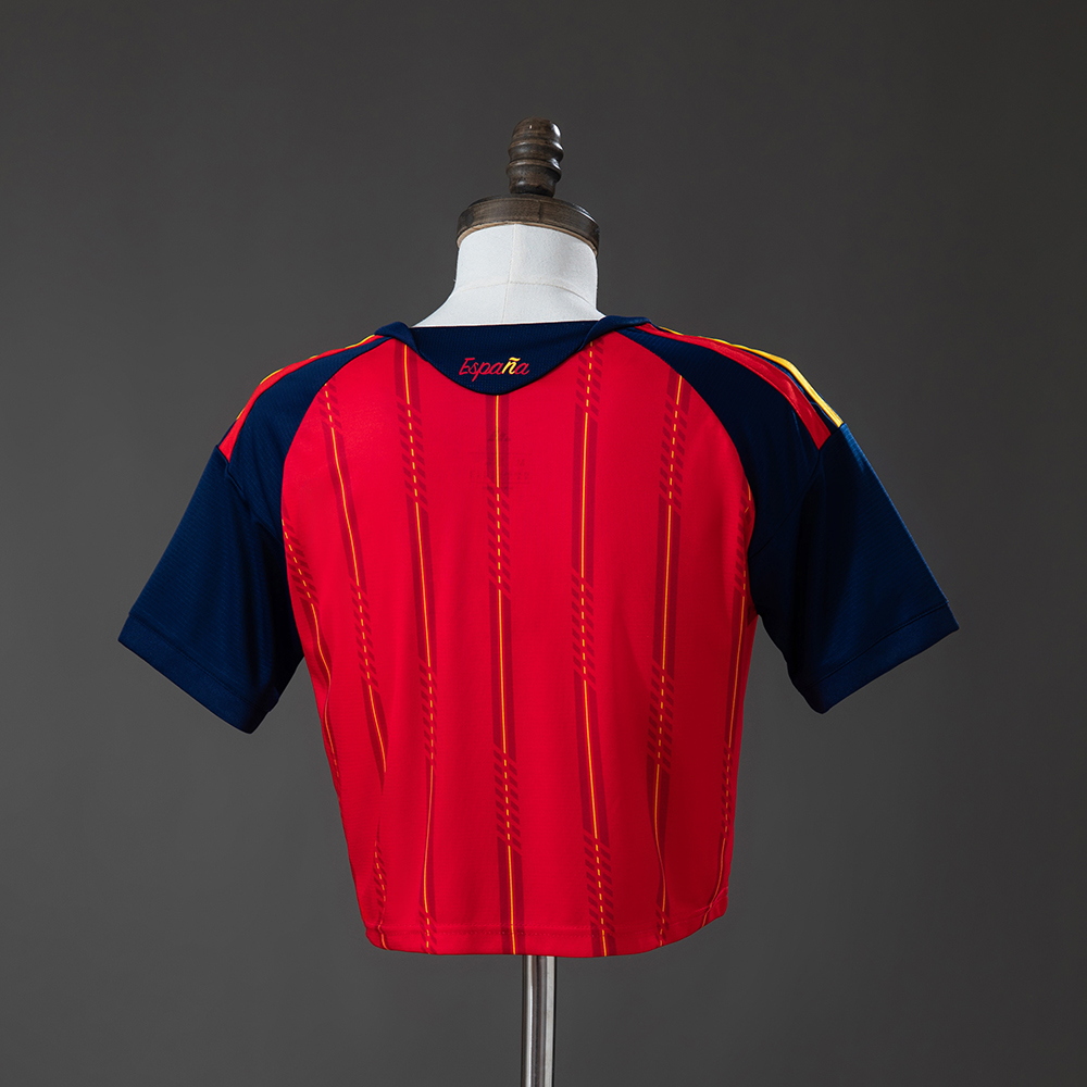 Spain 2026 Home 2-Star Champion Edition Womens Crop Jersey Foto 2