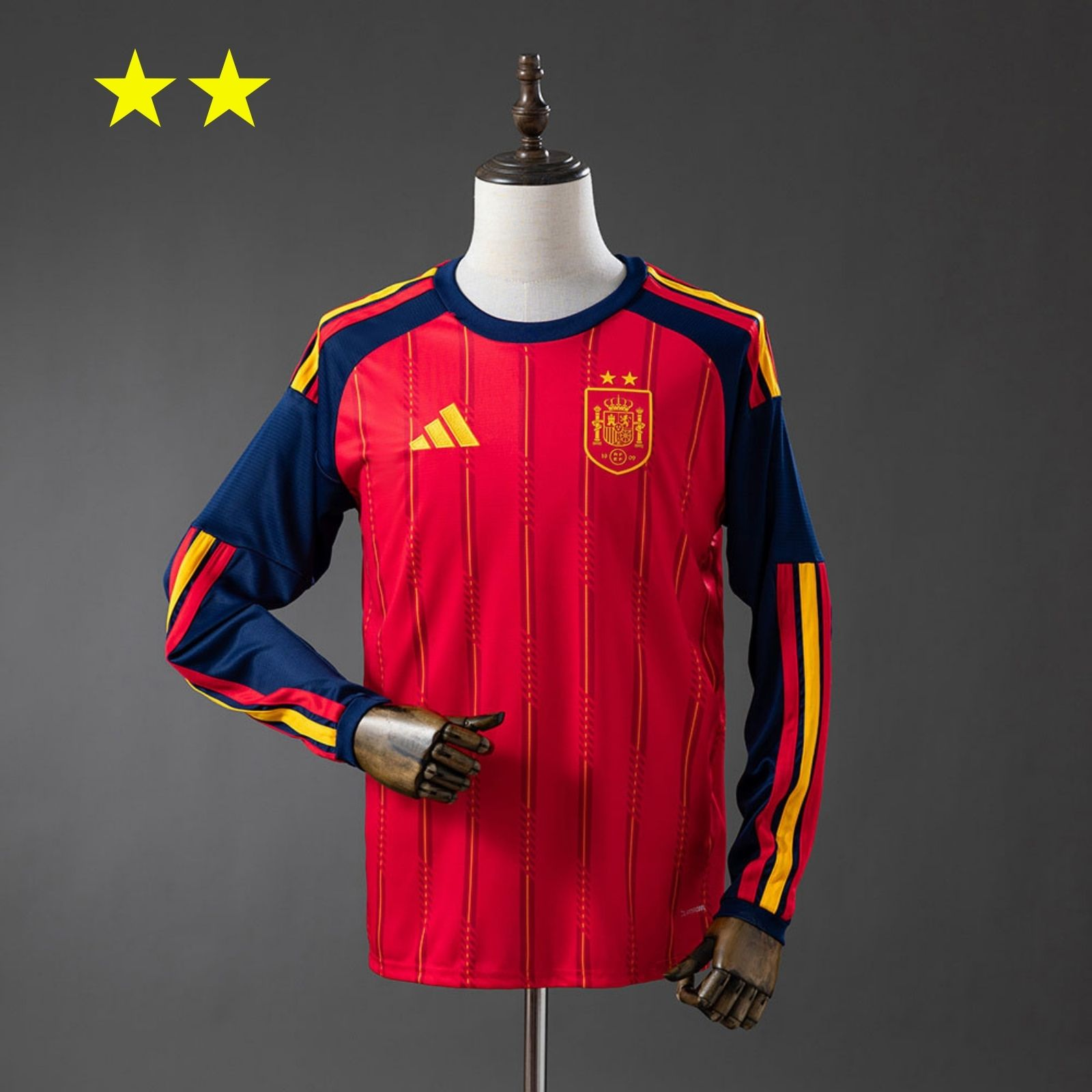 Spain 2026 2-Sta Home Long-Sleeve Jersey