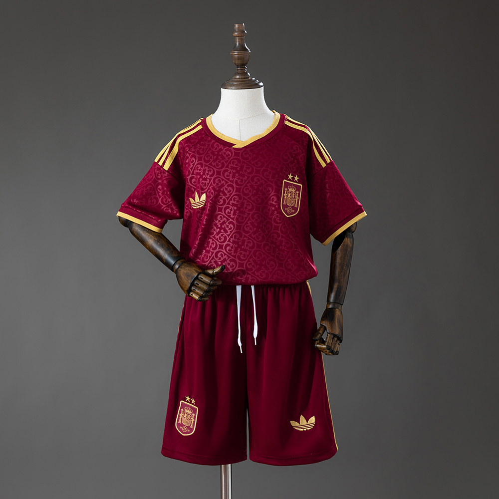 Spain 2026 2 Stars Special Edition Kids Kit - Maroon