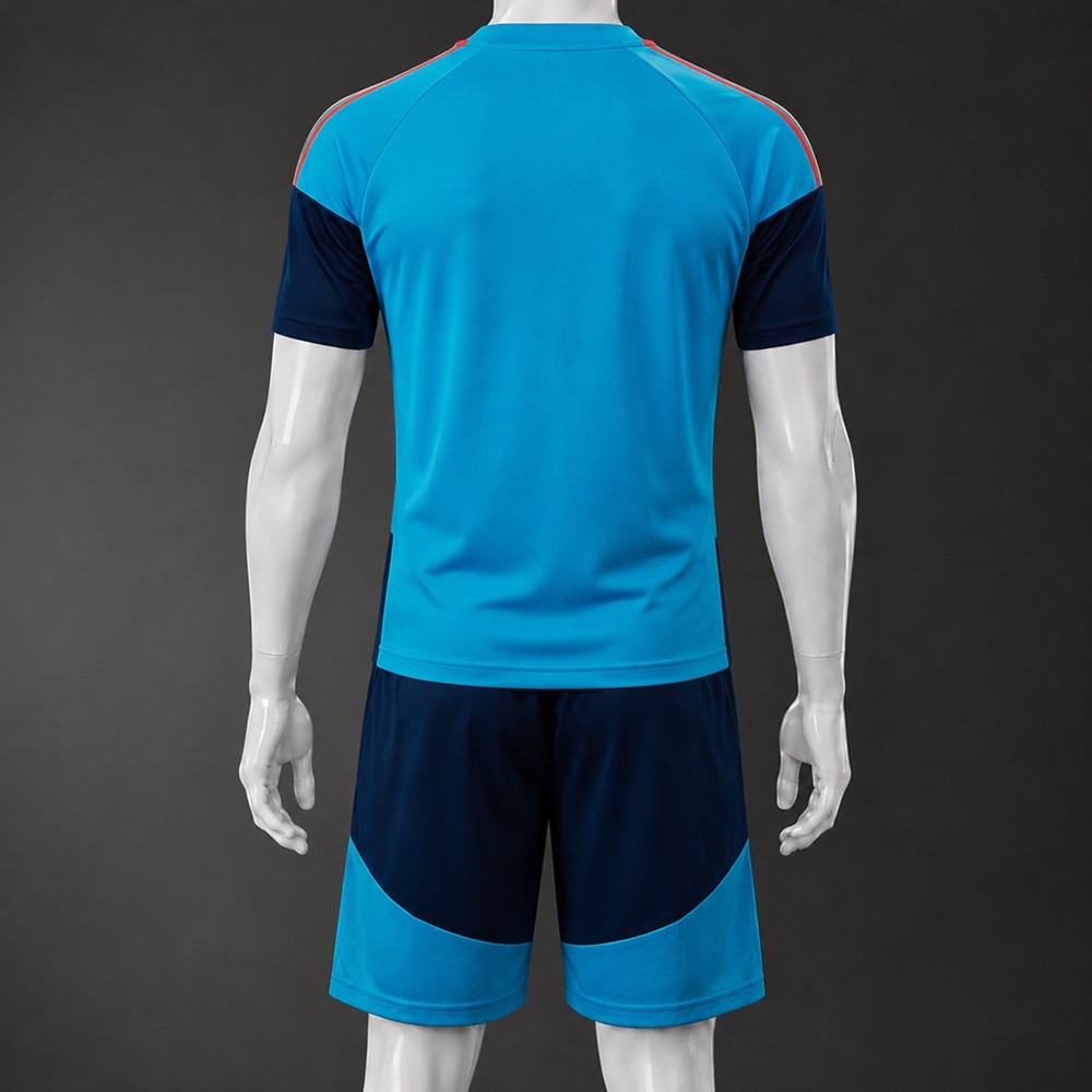 Spain 26/27 Light Blue Navy Short Sleeve Short Set Foto 2