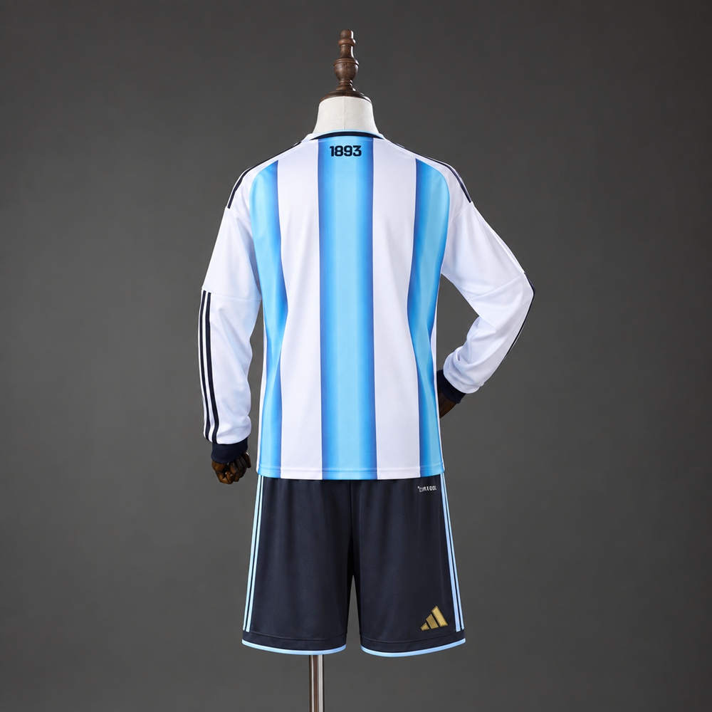 Argentina 2026 Home Long-Sleeve Kids Kit Foto 2