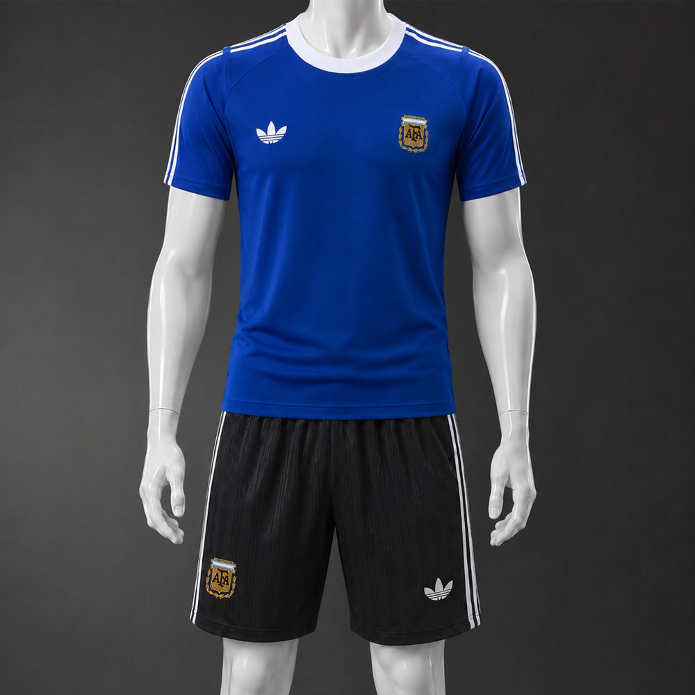 Argentina 26/27 Blue Black Short Sleeve Short Set