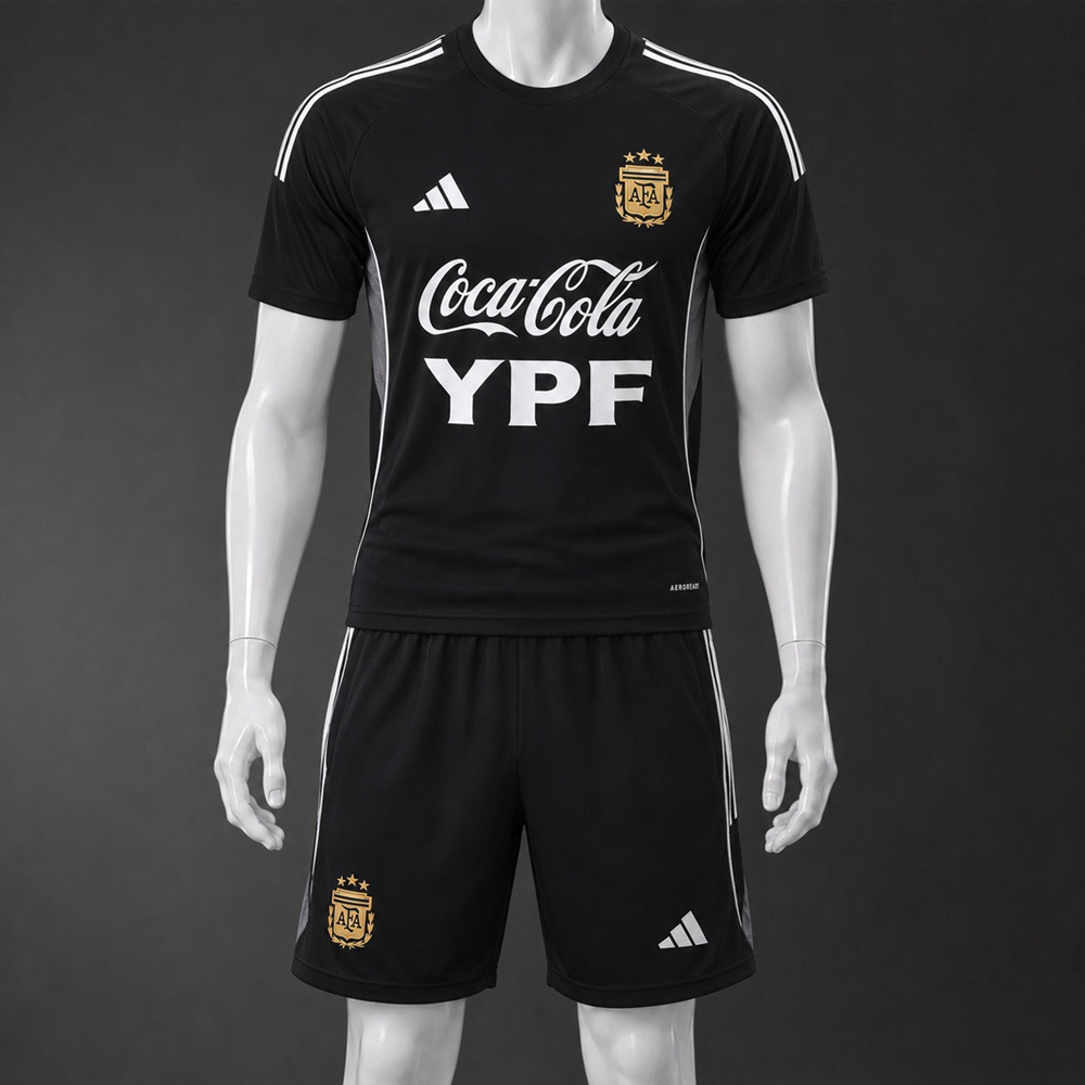 Argentina 25/26 Black Short Sleeve Short Set