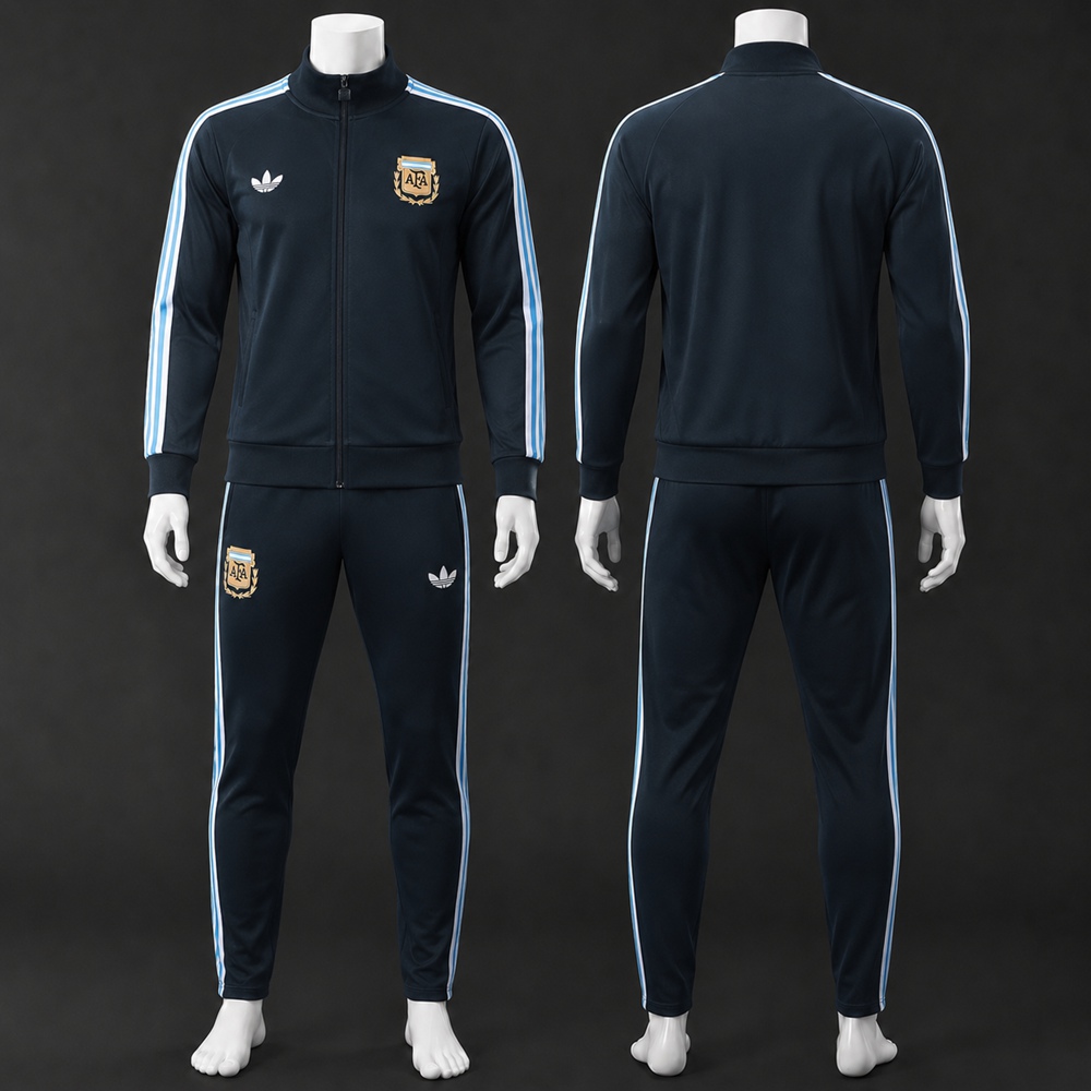 Argentina 25/26 Navy Light Blue Retro Jacket Kit