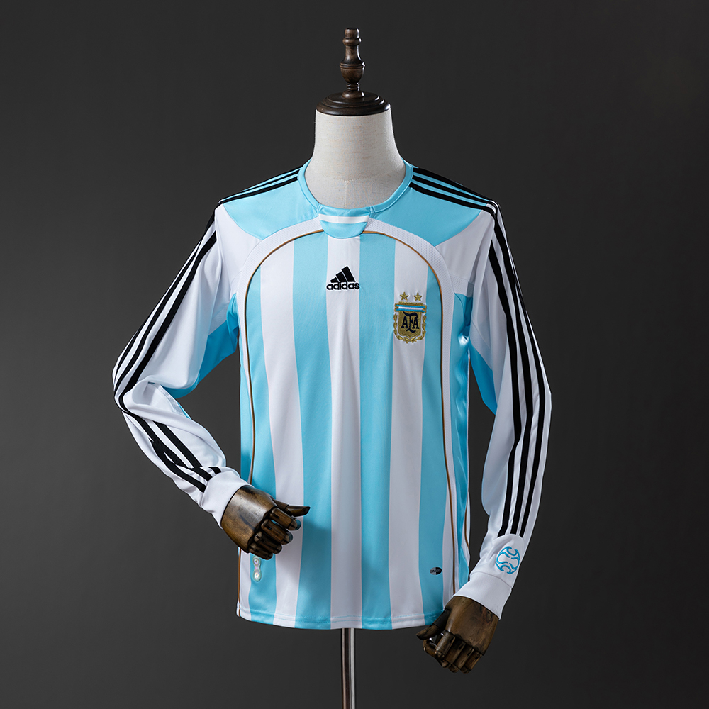 Argentina 06/07 Home Long Sleeve Retro Jersey