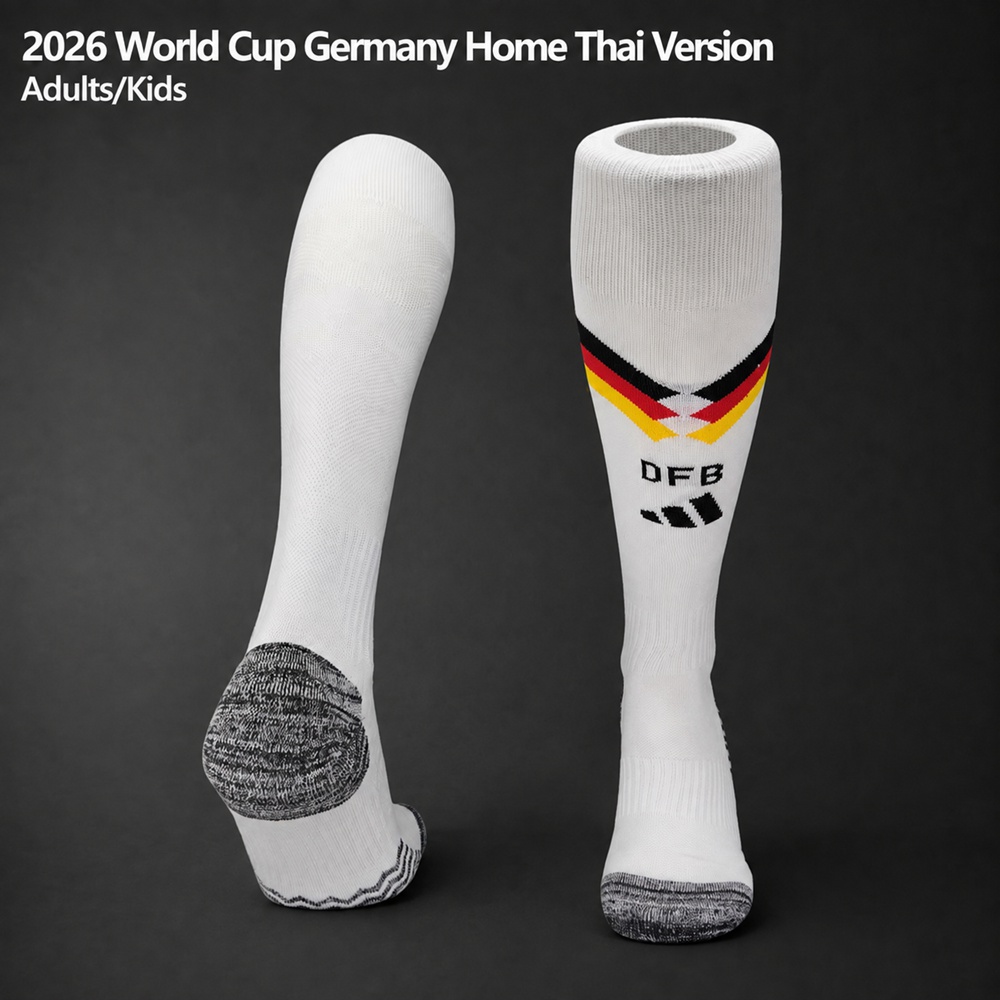 Germany 2026 World Cup Home Thai Version Adults-Kids White Black Red Yellow